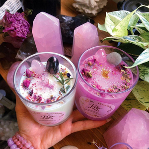 stone popular gift box handmade healing gemstone novelty private label jar custom crystal soy wax luxury scented candle