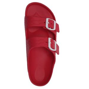 Sandalia plana de EVA con dos correas para <span class=keywords><strong>mujer</strong></span>, Punta abierta, soporte para arco anatomico, con ventosa de tacón, color verde - Product Image 3