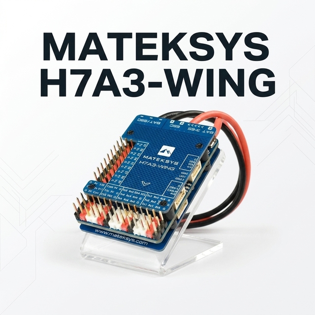 MATEKSYS H7A3-WING Flight Controller STM32H7A3 Dual BEC INA2xx Power Monitor CAN Bus OSD for RC FPV Fixed Wing Airplane