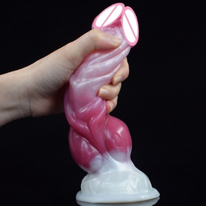 FAAK Small Anal Dilator Soft Silicone Monster <b>Dildo</b> Flexible Mushroom Head Rosy Knot <b>Dildo</b> for Women Adult Sex Toy - Product Image 4