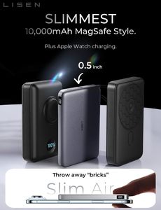 <span class=keywords><strong>แบ</strong></span><span class=keywords><strong>ต</strong></span>เตอรี่สำรอง LISEN <span class=keywords><strong>แบ</strong></span>บพกพา 10000mAh ชาร์จเร็ว ไร้สาย สำหรับ iPhone 16 15 ซีรีส์ และสมาร์ทวอทช์ - Product Image 4