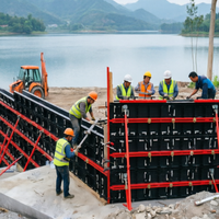 Système de coffrage en béton plastique modulaire, démolition facile, surface lisse