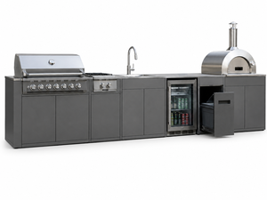<span class=keywords><strong>Cucina</strong></span> per barbecue e Grill all'aperto di lusso per ville Forno elettrico integrato su misura e griglia <span class=keywords><strong>in</strong></span> acciaio inossidabile - Product Image 2