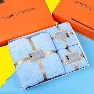 Soft Absorbent Eco-friendly Modern Coral Velvet Three-Piece <b>Bath</b> <b>Towel</b> Gift Box <b>Set</b> for Promotional Use Company Annual Personal - Product Image 1