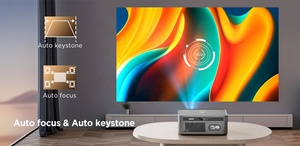 โปรเจคเตอร์ระบบ Android 11 โฟกัสอัตโนมัติ Keystone ความสว่าง 1200ANSI ลูเมนส์ WiFi ลำโพงคู่ ความหน่วงต่ำ สำหรับเล่นเกม โฮมเธียเตอร์ ห้องนอน - Product Image 3