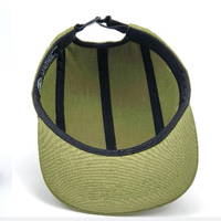 Casquette de camping en sergé de coton de haute qualité personnalisée avec logo brodé ou patch en caoutchouc PVC, chapeau de randonnée à 5 panneaux avec patch tissé