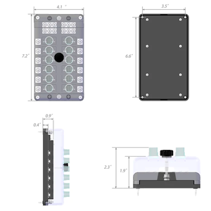 Soporte de caja de fusibles de protección contra sobrecarga de 12 vías con cubierta de tuerca de Metal impermeable Protector de circuito para coche barco SUV ATV UTV - Product Image 6