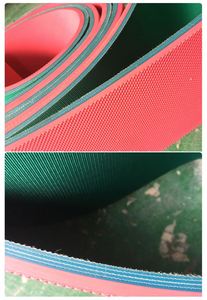 Banda Transportadora Uni Belting OEM de PVC con Patrón Rugoso, Recubierta de Goma Roja, 5.0 mm de Grosor, 4000 mm de Ancho - Product Image 3