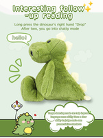 Jouets en peluche électroniques rechargeables, dinosaure dansant, cactus, jouet chantant et tournant pour soulager le stress, fonctionnalités de communication sans fil