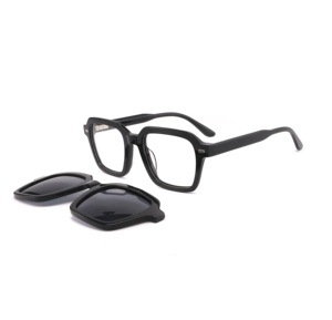 G5723 Gafas de Sol Magnéticas con Clip de <span class=keywords><strong>Alta</strong></span> Polarización para Gafas Graduadas, Montura Completa Rectangular de Acetato Resistente - Product Image 1