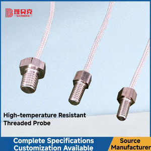 M4 M5 M6 M8 برغي نوع <span class=keywords><strong>RTD</strong></span>/الحرارية <span class=keywords><strong>PT100</strong></span>/PT1000 <span class=keywords><strong>RTD</strong></span> استشعار درجة الحرارة PTFE الفضة مطلي سلك درجة حرارة عالية محمية - Product Image 6