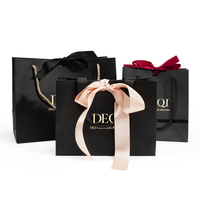 Oem personnalisé imprimé Logo luxe Pr cosmétique produits de maquillage Shopping emballage cadeau sac en papier avec poignée pour maquillage beauté boutique