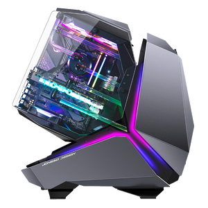 Jonsbo MOD-5 E-Sports Gaming <span class=keywords><strong>Computer</strong></span> Case & Tower en negro/blanco/gris aleación de aluminio chasis abierto modelo insignia diseño Mecha - Product Image 3