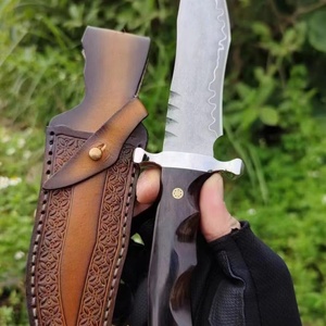 Cuchillo de Bolsillo Táctico de Supervivencia para Exteriores de Acero Inoxidable de Alta Calidad con Mango de Madera, Funda DIY, Hoja Fija para Caza, OEM - Product Image 4