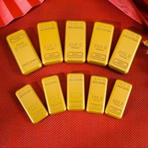 5 Piezas de Tira Decorativa Rectangular de Metal Dorado de 1.57 Pulgadas - Inscripción Retro "Producto Original de Buena Calidad", Regalo Perfecto para las Fiestas - Product Image 1