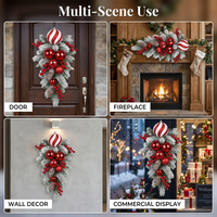 Décorations de Noël en forme de larme personnalisables, clochettes et guirlandes pour arbre de Noël, guirlandes de Noël pour offrir en cadeau, décoration murale et de fenêtre