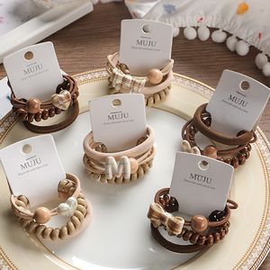 Frauen klassisches Haar zubehör 3-teiliger Telefon ring Haar gummi Montage Fabrik Großhandel Kunststoff draht Haar gummis - Product Image 1