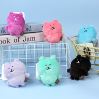 Boneka Gantungan Kunci Beruang Lucu dan Sombong, Mainan Plush Kecil, Gantungan Tas Kartun, Boneka Selebriti Internet