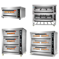 Four électrique à bouton monocouche commercial avec thermostat réglable pour la cuisson de gâteaux de pain de boulangerie Pizzas et tartes aux œufs