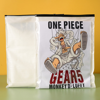 Nouvel emballage personnalisable refermable imprimé pour vêtements, sacs en plastique transparent avec fermeture éclair en coton perlé, recyclables pour chaussettes et chaussures