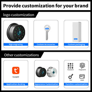 <span class=keywords><strong>Serrure</strong></span> de porte intelligente à empreintes digitales haute sécurité pour portes en bois |   Système d'entrée sans clé avec gestion WiFi à distance sur le cloud 2026 Nouveau - Product Image 5