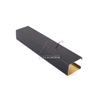 Panneaux muraux en profilé d'aluminium en forme de U de 1mm d'épaisseur pour le mur de fond intérieur et le plafond