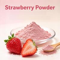 Poudre de Fraise Naturelle Lyophilisée et Séchée par Pulvérisation, Ingrédient en Vrac à Base de Fruits