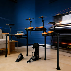 Batería Electrónica E-force Pulse Plus de Diseño Especial para Niños Principiantes, Plegable, de Doble Capa, Construcción Metálica, con Malla - Product Image 3