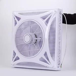 Quạt trần với ánh sáng LED bán buôn mái 600*600 điều khiển từ xa quạt thông gió xả không khí văn phòng nhà thả trần ST - Product Image 4
