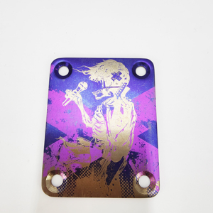 Placa de Refuerzo de Aleación de Titanio para Guitarra Eléctrica ST, Placa de Unión de Cuerpo Cuadrada Morada, Herraje de Fijación para Conexión de Guitarra - Product Image 5
