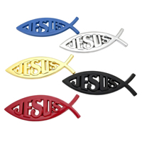 Personnalisé Offre Spéciale Abs En Plastique Chrome Argent Jésus Poisson Decal Christian Insigne De Voiture Emblèmes pour La Décoration De Carrosserie