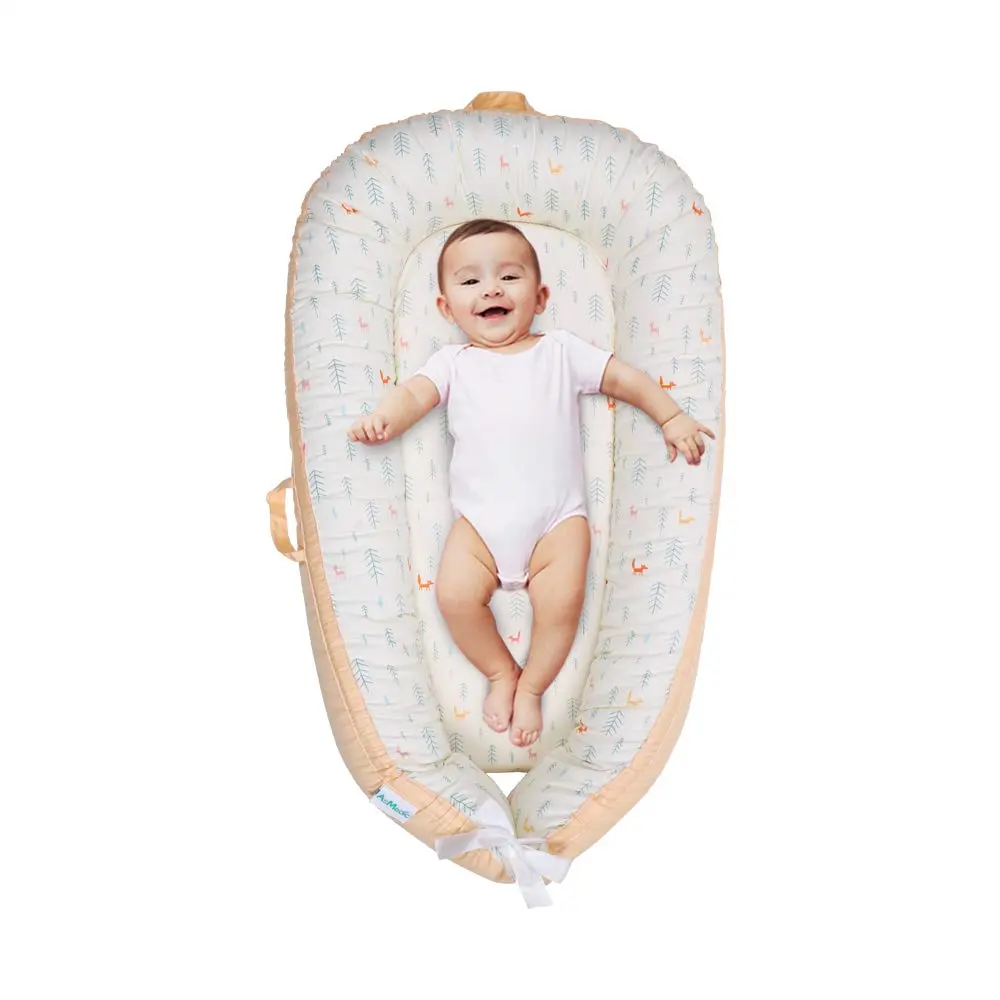 CPC ASTM CPSIA 인증 아기 둥지 침대 베개 휴대용 침대 여행 침대 면화 요람 신생아 아기 요람 침대 범퍼