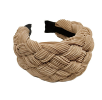 Handgefertigtes Haarband aus Eisseide mit breitem Rand und hohem Schädelvolumen im Retro-Stil – luxuriöser Haarreif für Hochzeiten & Ostern