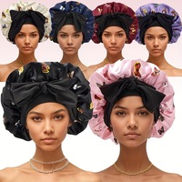 Nouvelle Arrivée Été – Bonnet en Satin Grande Taille avec Ruban Réglable pour Femme Adulte (Vente Transfrontalière)