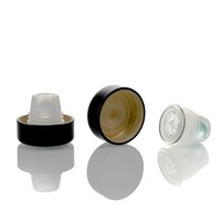 Bouteilles d'alcool GPI 33/400 avec bouchon à vis, fermeture aluminium-plastique et bec verseur en plastique