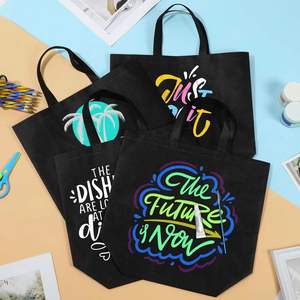 Cheap <b>Supermarket</b> Reusable Foldable Ultrasonic Tote Oversized Black Custom Shopping Bags 80 Gsm Non Woven - Product Image 6