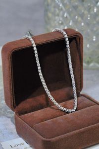 Xinfly 18k White <b>Solid</b> Gold Square 2.0ct SI FG Tennis <b>Bracelet</b> Elegant & Stylish Natural Diamond with High Luster - Product Image 2