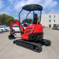 Mini-excavatrice de 2 tonnes avec godet standard, moteur importé, puissance élevée, petite machinerie de terrassement agricole