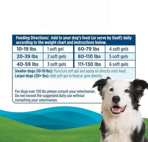 OEN/ODM Supplément d'oméga-3 <span class=keywords><strong>pour</strong></span> animaux <span class=keywords><strong>de</strong></span> compagnie <span class=keywords><strong>de</strong></span> vente à chaud 330mg, <span class=keywords><strong>huile</strong></span> <span class=keywords><strong>de</strong></span> poisson <span class=keywords><strong>pour</strong></span> <span class=keywords><strong>chien</strong></span> contient <span class=keywords><strong>de</strong></span> l'EPA et du DHA, favorisant la santé <span class=keywords><strong>de</strong></span> la peau et le soutien immunitaire - Product Image 4