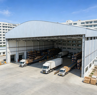 Grande structure en acier à travée libre, atelier moderne préfabriqué, bâtiment industriel pour entrepôt, certifié ISO