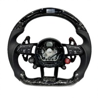 Volant en fibre de carbone forgé LED pour Skoda Série Octavia RS Scout Kodiaq Fabia Superb Scala Rapid 2014-2020 Personnalisé