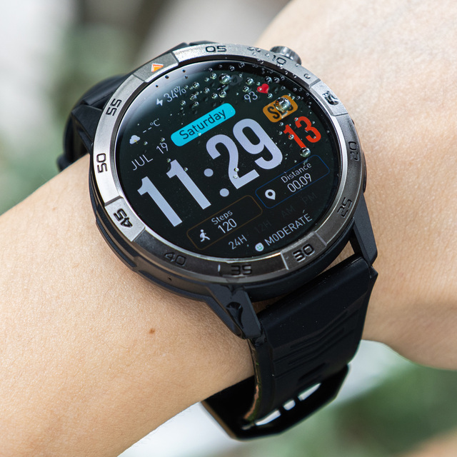 AGM Watch W1 Pro Rugged Smartwatch GPS 5ATM IP68 Waterproof 370mAh 1.43 AMOLED Display Compass Calendar Unisex Fashion