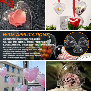 <b>Heart</b> <b>Shaped</b> Transparent Plastic Storage <b>Box</b> For Candy And Gifts Hook Type Injection Molding Acrylic Container Decorative <b>Box</b> - Product Image 5