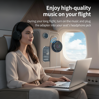 Nuevo Adaptador Bluetooth GXYKIT, Receptor Transmisor BT6.0, Interfaz AUX, Conectores de Audio Dobles, Material ABS para Avión