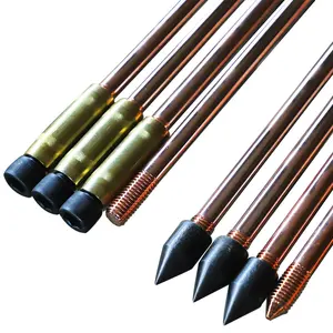 Copper Clad Steel Rod Grounding Connection Copper Bonded Threaded Rod Copper Bonded Steel Grounding Rod