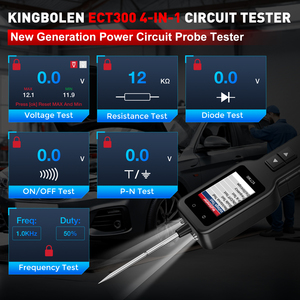Kingbolen เครื่องทดสอบวงจรความผิดพลาดของรถยนต์ ECT300แบบพกพามีความแม่นยำสูง ECT300รถวงจรทดลอง - Product Image 2