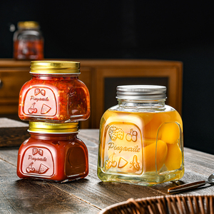 Frasco de Vidrio de 750 ml (25.4 oz) con Tapa de Aluminio, Hermético, <span class=keywords><strong>para</strong></span> Conservas, Alimentos Enlatados, Mermelada, Especias, con Tapa de Madera <span class=keywords><strong>para</strong></span> Velas - Product Image 2