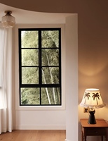Ventanas Fijas de Acero Francesas Modernas con Aislamiento Térmico, Estándar AU para Uso Exterior, Superficie Acabada