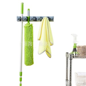 Soporte de Almacenamiento Rectangular para Montar en la Pared, 5 Ganchos, Plástico, para Artículos de Limpieza, Uso en Garaje - Product Image 2