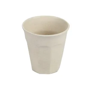 Tazas de bambú de café reutilizables, taza octogonal, respetuosas con el medio ambiente, 80g, precio barato, venta al por mayor